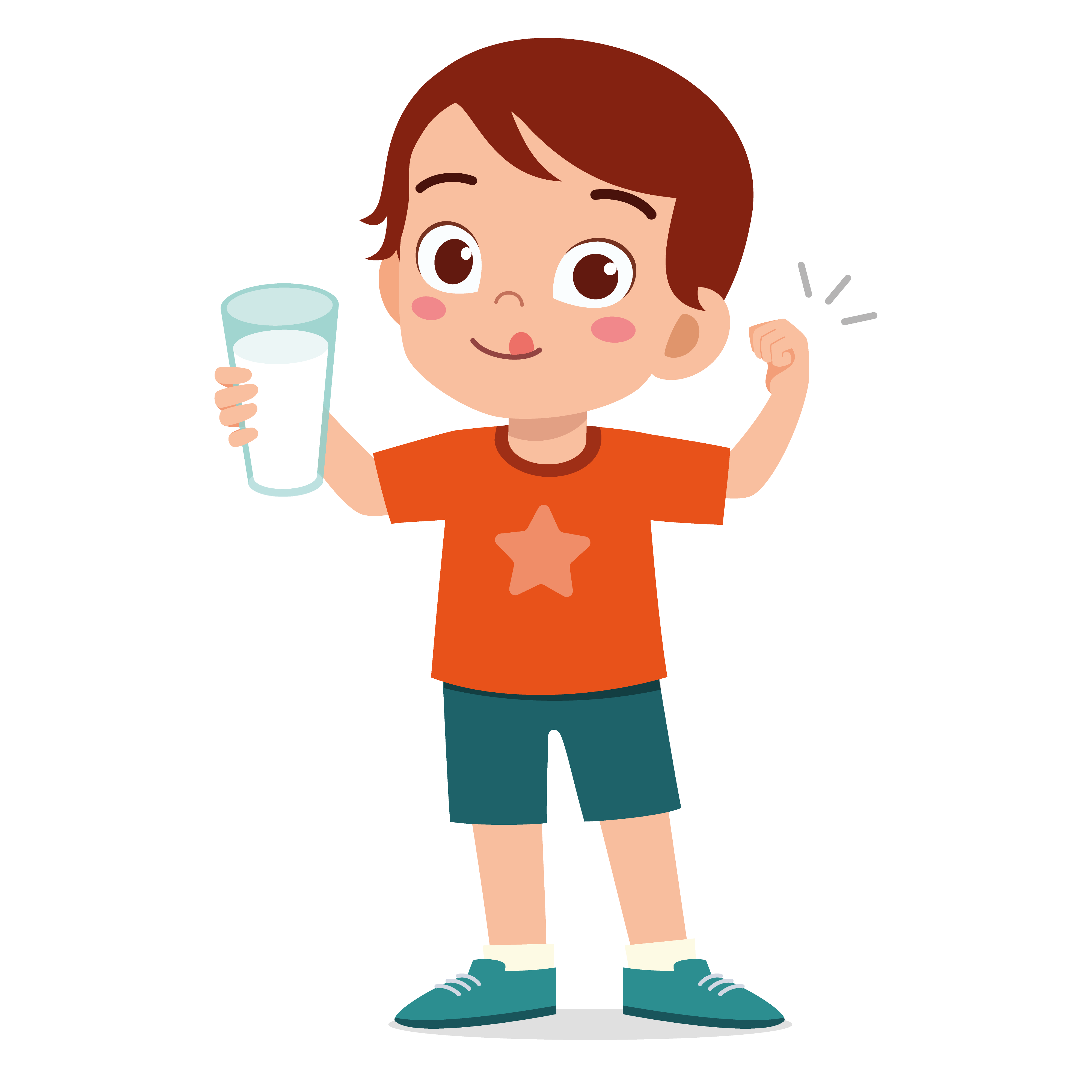 Jongetje Met Glas Melk